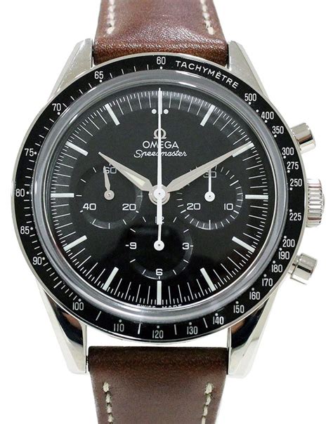 omega speedmaster first omega in space leather strap